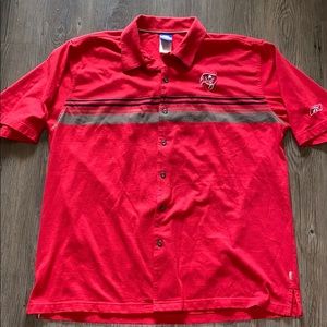 NFL Reebok Tampa Bay Buccaneers Polo - Full Button